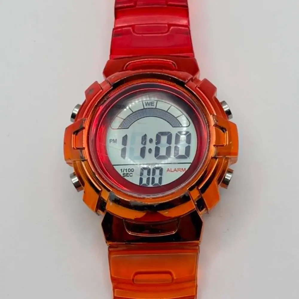 Red & Orange Digital Men's Watch